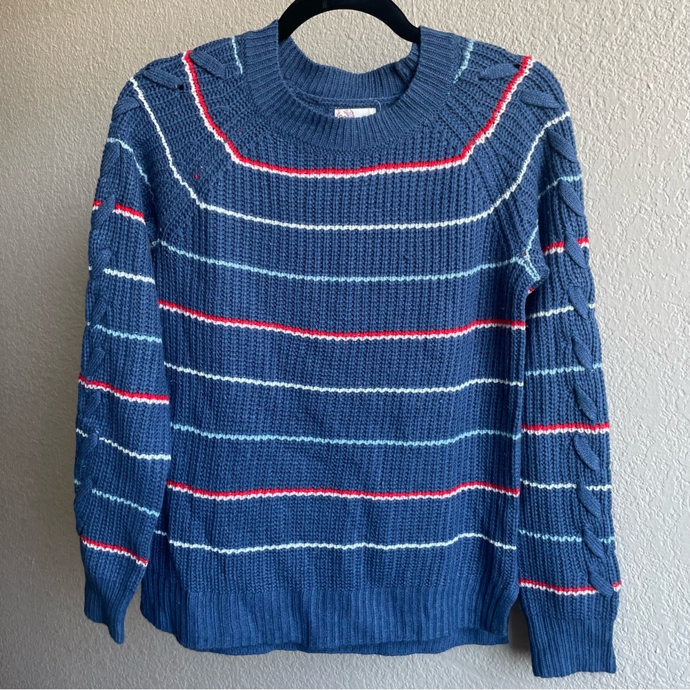 Cozy Blue Stripe Sweater